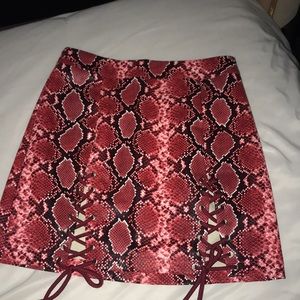Honeybum Snake Skin Skirt